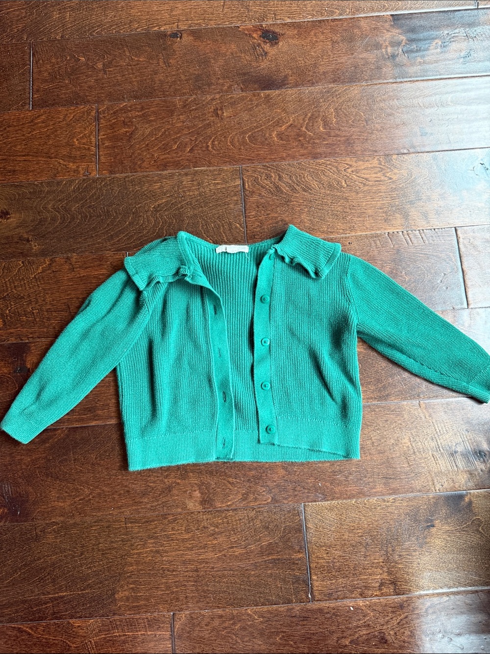 Monica & Andy 2T Dark Green Buttoning Sweater